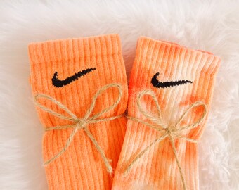 orange nike baseball socks