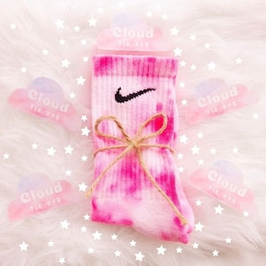 Tie Dye NIKE Socks 'Marble Splash Collection' Pink, Orange, Blue, Green, Purple, Yellow Custom Made image 3