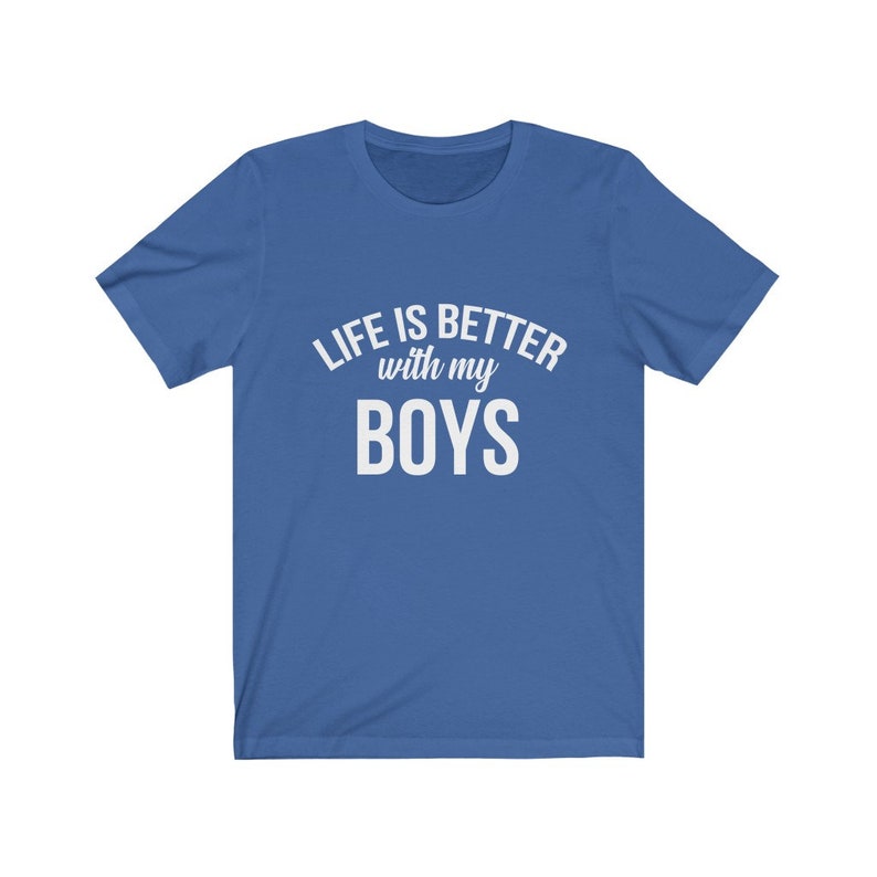 Mom Gift Life With Boys Mothers Day Gift From Son Life Is Better With My Boys Shirt Boy Mom Shirt Mother And Son Shirt