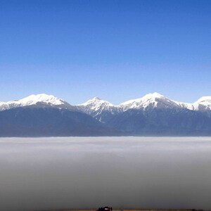 Mountains Fog, Caucasus Mountains, mousunshine print, Mountain Modern Art