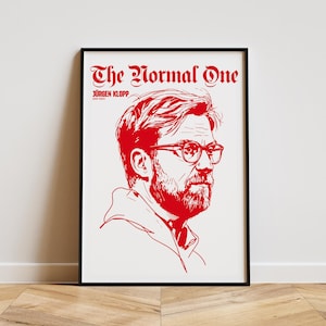 JURGEN KLOPP Liverpool FC Anfield Stadium Map &#39;You&#39;ll Never Walk Alone&#39; Minimalist Home Poster Wall Art Digital Download