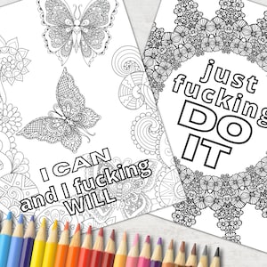 Cluster Fuck: Motivational and Inspirational Funny Swear Words Coloring Book  for Adults for Anxiety and Stress Relief (Download Now) 