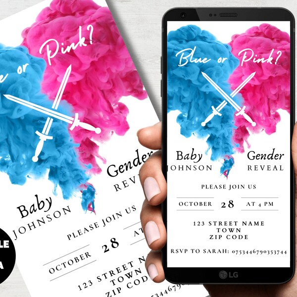 Gender Reveal Saber Etsy UK