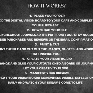 Manifest Your Dream Life, Printable Vision Board Kit for Men, Digital ...