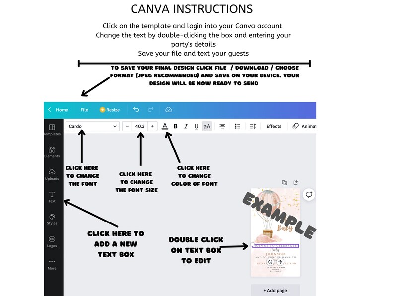 Lightsaber Themed Gender Reveal Invitation Template, Digital Download