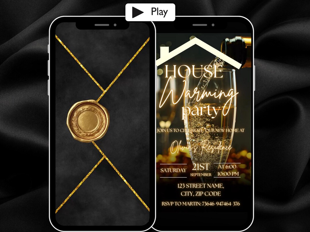 Animated House Warming Invitation Template, Digital Housewarming Invite ...