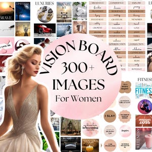 Manifest Your Dream Life, Printable Vision Board Kit for Women, Digital Download Dream Kit, Dream Board Printables, Goal Setting Planner