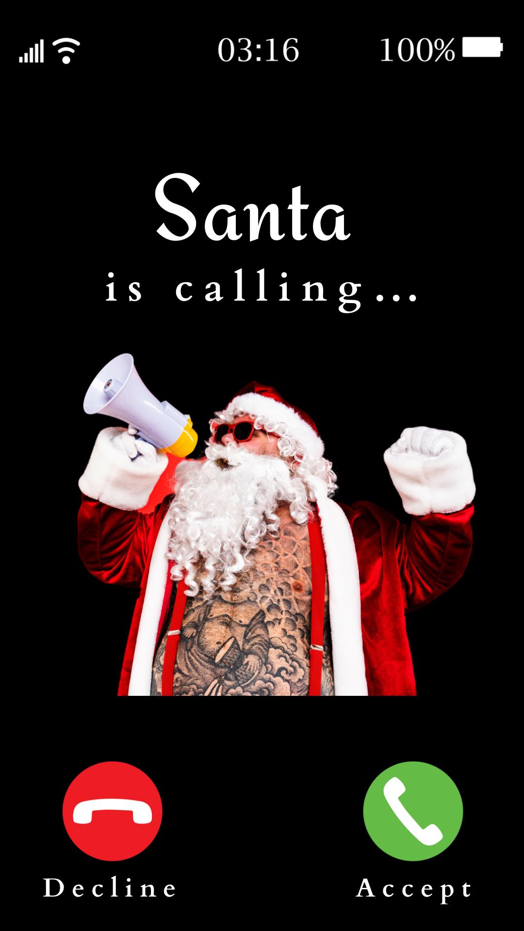 Santa is Calling Funny Animated Christmas Party Invitation Template ...