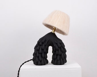 Handmade Black Follow Lamp, Table Lamp, Lighting, Designer Lamp, Unique Lamp, Statement Lamp