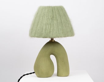 Handmade Green 'Opposèe' Lamp, Table Lamp, Lighting, Designer Lamp, Unique Lamp, Statement Lamp, Bold, Colourful Light