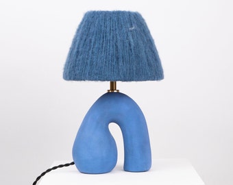 Handmade Blue 'Opposèe' Lamp, Table Lamp, Lighting, Designer Lamp, Unique Lamp, Statement Lamp, Bold, Colourful Light