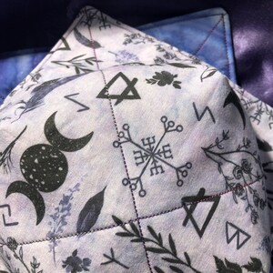 Reversible Bowl Cozies, (set of2!) Hot/Cold Bowl Pads, Microwave safe Bowl Holders, &#39;READY TO SHIP&#39; Witchy Kitchen Decor