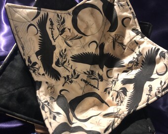 Reversible Bowl Cozy, Witchy Kitchen Decor, Microwave Safe