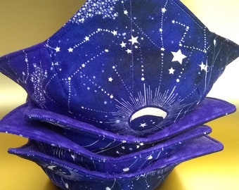 Reversible Bowl Cozies, Witchy Kitchen Decor, Microwave Safe Bowl Holders