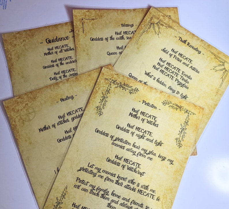 A4 Laminated Hecate Prayers: Book of Shadows Grimoire - Etsy