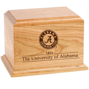 University of Alabama Crimson Tide College Cremation Urn - White w/ Re –  Exquisite Urns