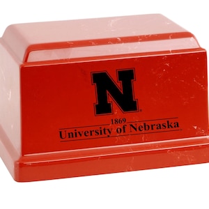 NEB The Legacy - University of Nebraska Red Cultured Marble Urn