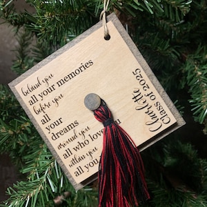 Engraved Graduation Ornament, Graduation Gift, Graduation Momento, Gift for Grad, Handmade, High School Grad, College Grad, Wooden Ornament