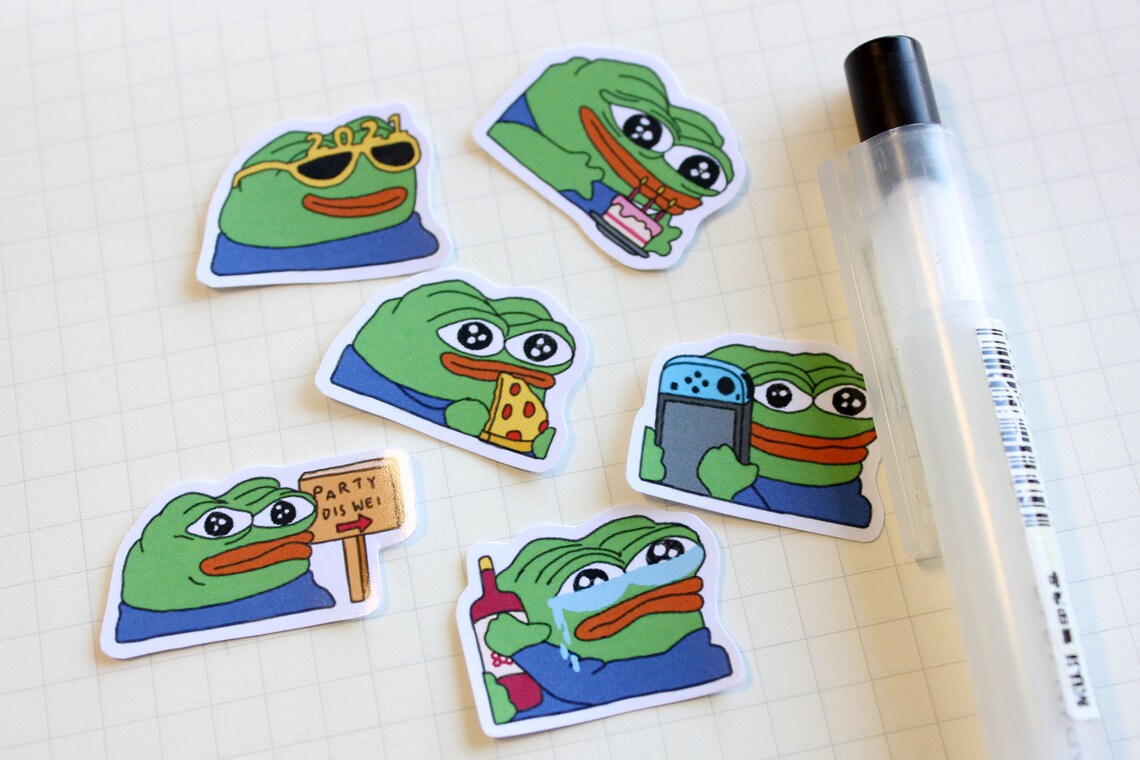 PEEPO Party Sticker Pack by Silly Possums 2021 Pepe Stickers Etsy