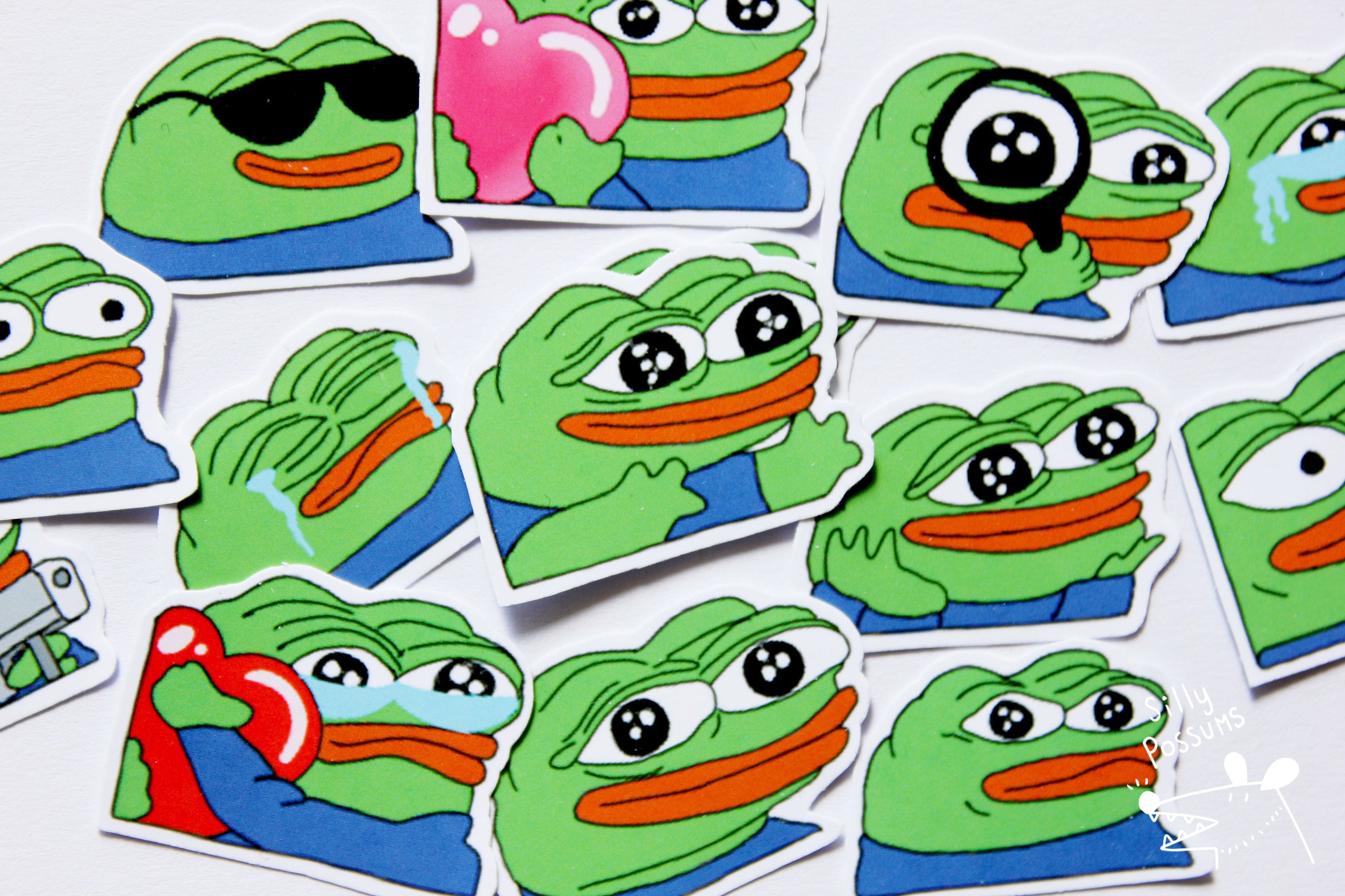 PEEPO Pepe Sticker Pack by Silly Possums Meme Stickers/ Cute Etsy