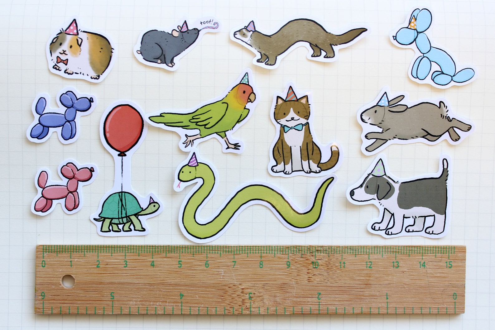 PARTY ANIMALS STICKER Pack Animal Stickers Sticker Pack Etsy