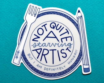 Starving Artist Vinyl Sticker