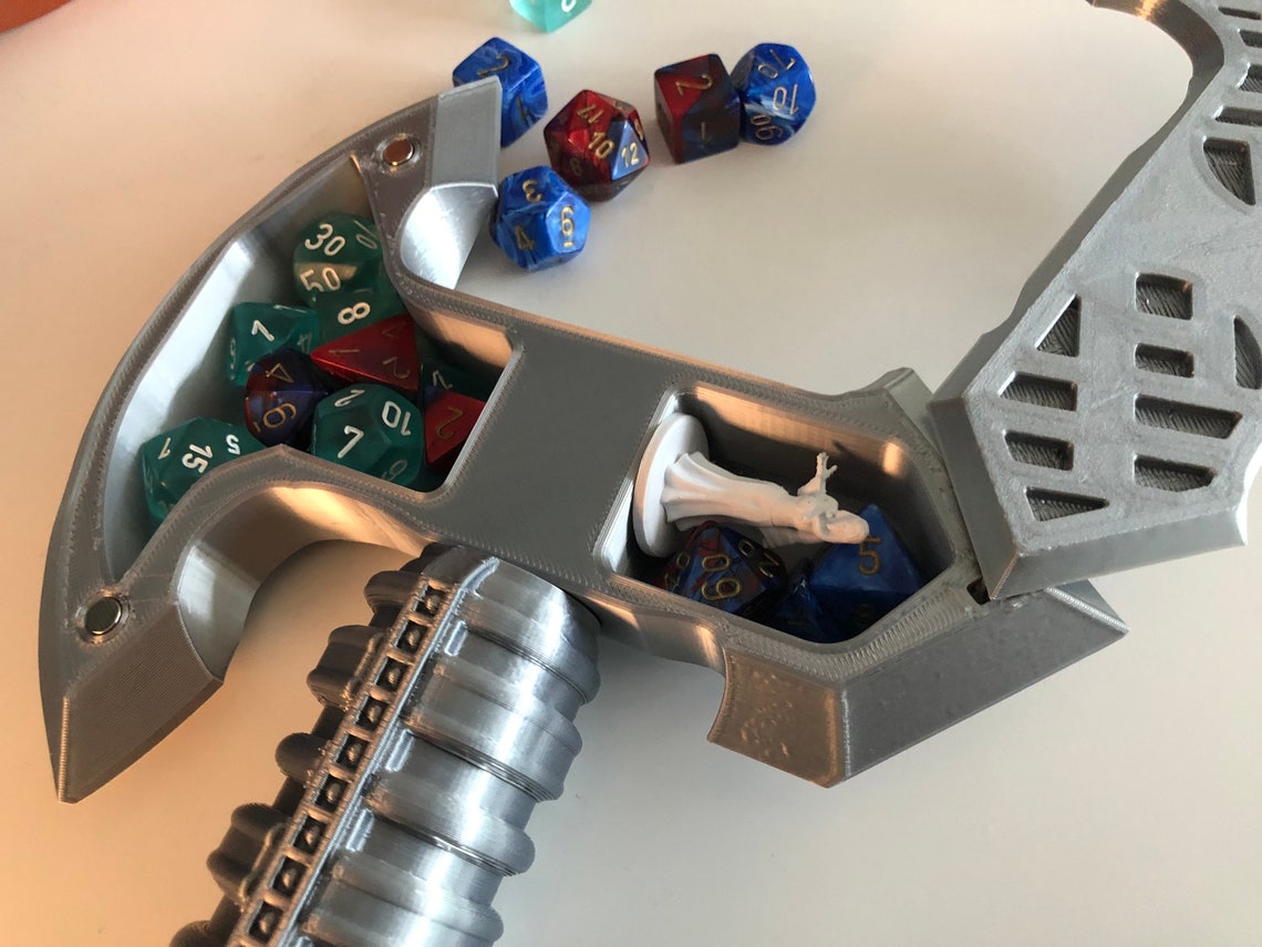 Dnd Dice Axe Dungeons and Dragons Customizable Dice Holder Etsy