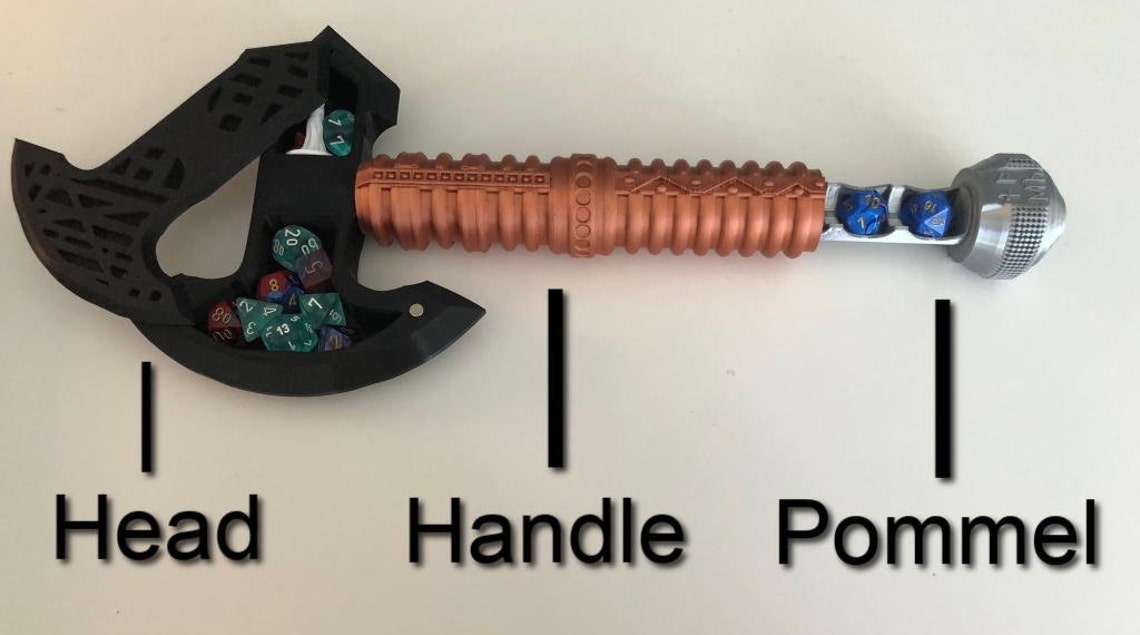 Dnd Dice Axe Dungeons and Dragons Customizable Dice Holder Etsy