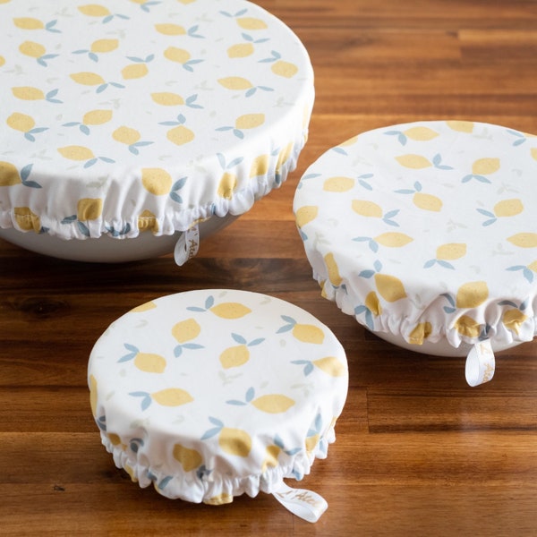 Charlotte Couvre-plat en tissu bio ou enduit Lemon