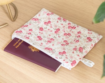 Pochette trousse plate en tissu Bio La Rosée