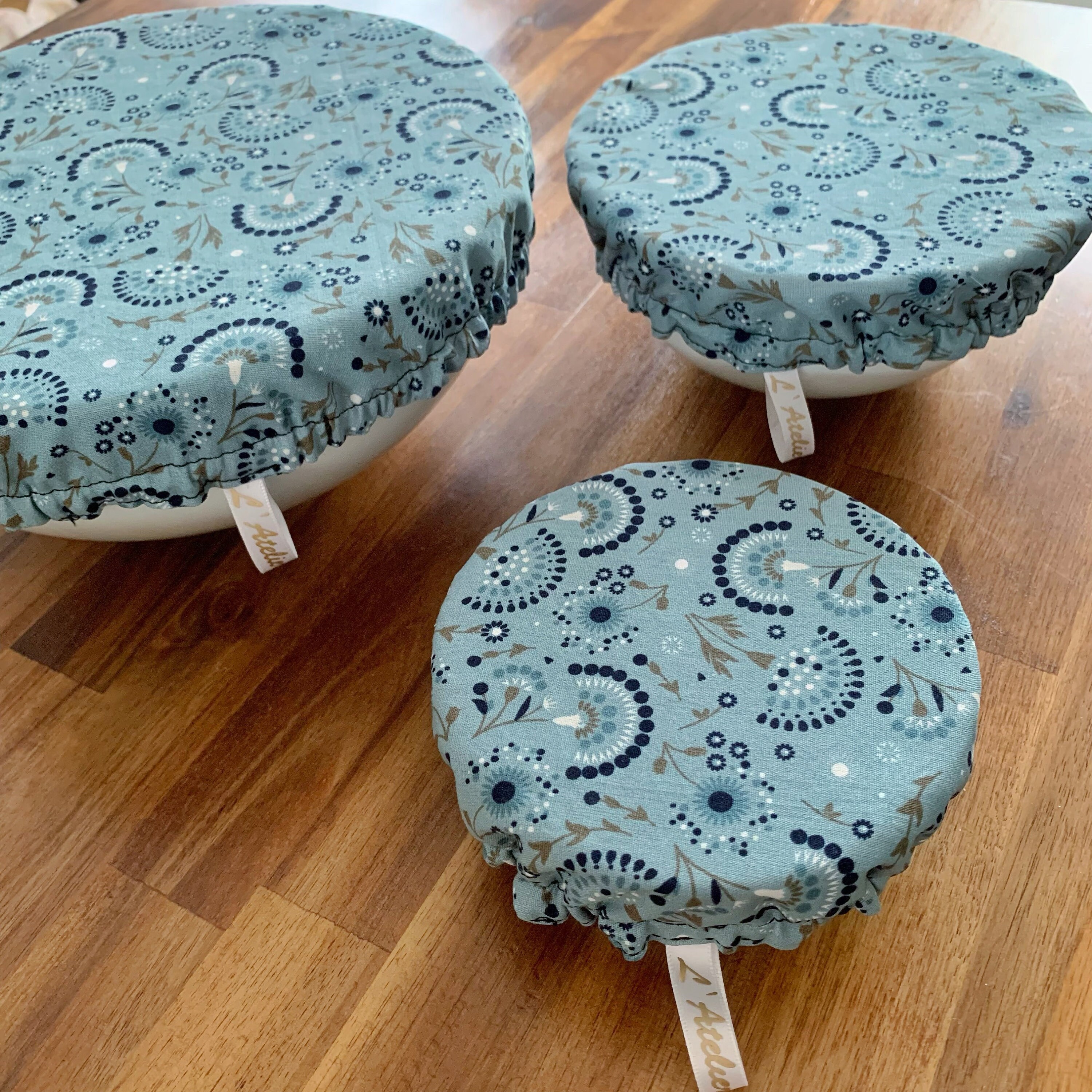 Charlotte, Couvre-Plat Green ÉventailEn Coton Lavable