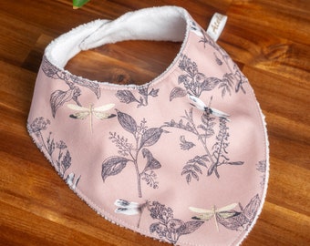 Organic bandana bib The pink herbalist