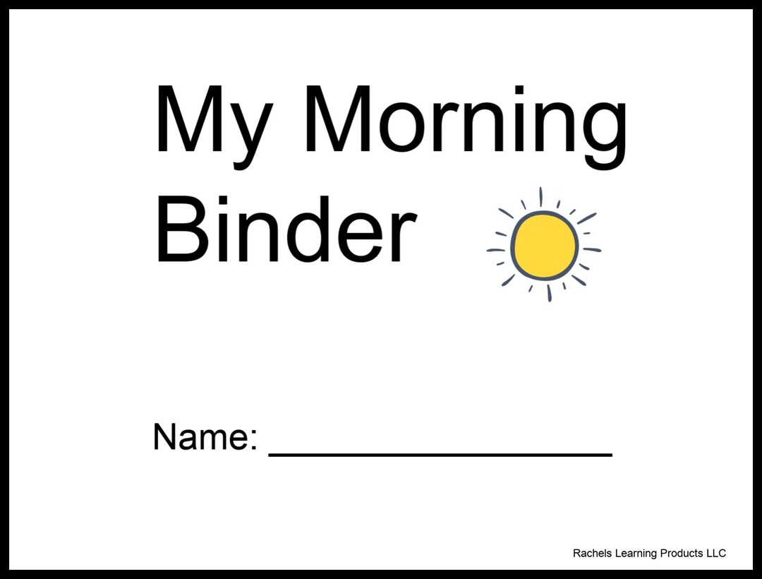 My Preschool Morning Binder Etsy