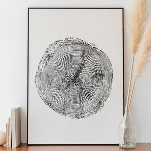 Larch Tree Ring Print: Large Boho Wabi Sabi Wall Art