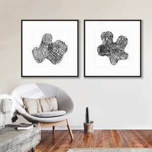 Birch Tree Ring Print: Large Boho Home Decor