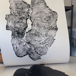 Tree Ring Print Black and White Tree Ring Print Large Tree Ring Print