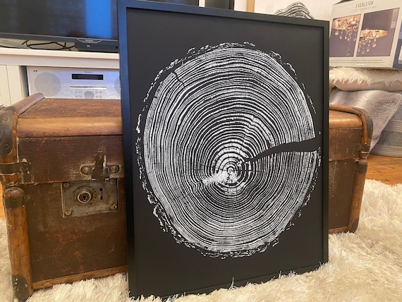 Tree Ring Print English Larch Larch Tree Ring Print Large