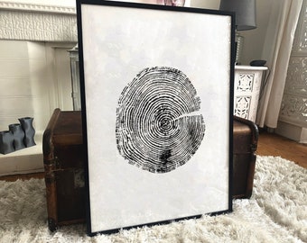 Tree ring print, Larch Tree, Larch tree ring print, Tree ring prints, Large Tree Ring Print, Wabi Sabi Print, Tree Print, Boho Print, Rustic