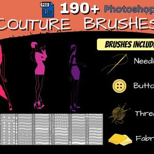 190+ Photoshop Couture Brushes - Adobe Photoshop Brushes | Designer & Professional Brushes Collection Photoshop Brushes in the UK