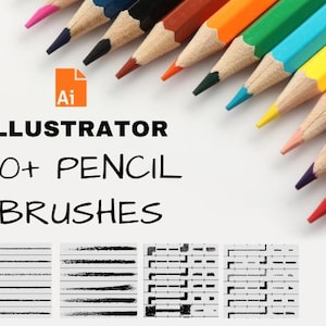 30+ perfecte potloodpenselen Adobe Illustrator-potloodpenselen - Designer- en professionele penselencollectie illustratorpenseel