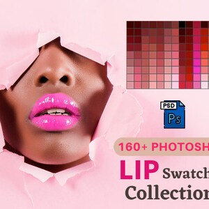 Photoshop 160++ Lip Swatch Preset Photoshop Swatches Lip Colors Collections