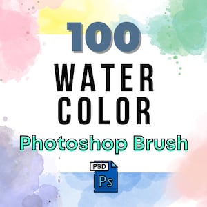100 Water Color Photoshop Brush - Adobe Photoshop Designer & Professional Brushes Collection Photoshop Brushes in the UK PS brush