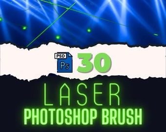 30 Photoshop Laser Brush - Adobe Photoshop Designer & Professional Brushes Collection Photoshop Brushes in the UK