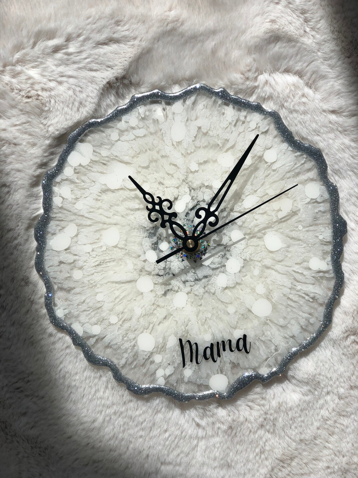 Clocks Resin Art Gift Handmade Resin Clock Etsy