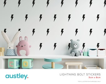 66 Lightning Bolt Stickers, Wall Decals, Wall Art, Wall Decals, Wall Art, Wall Stickers, Office, Nursery, Bedroom, Living Room