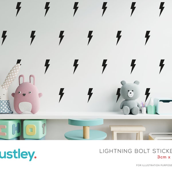 66 Lightning Bolt Stickers, Wall Decals, Wall Art, Wall Decals, Wall Art, Wall Stickers, Office, Nursery, Bedroom, Living Room