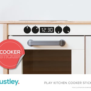 Play Kitchen Oven Sticker, Oven Knobs and Clock, DIY Makeover, Play Kitchen, fits a Duktig Play Kitchen