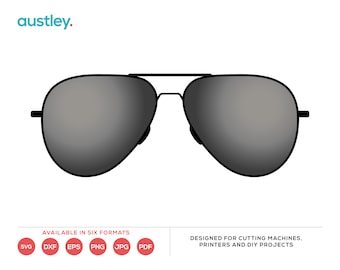 Gafas de sol, svg, dxf, eps, png, jpg, pdf, Cortar archivo, Imprimir archivo, Patrón artesanal, Descarga digital