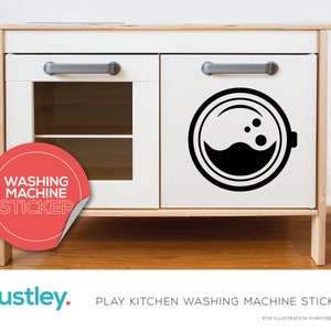 Play Kitchen Washing Machine Sticker, DIY Makeover, fits a Duktig Play Kitchen