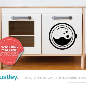 Play Kitchen Washing Machine Sticker, DIY Makeover, fits a Duktig Play Kitchen